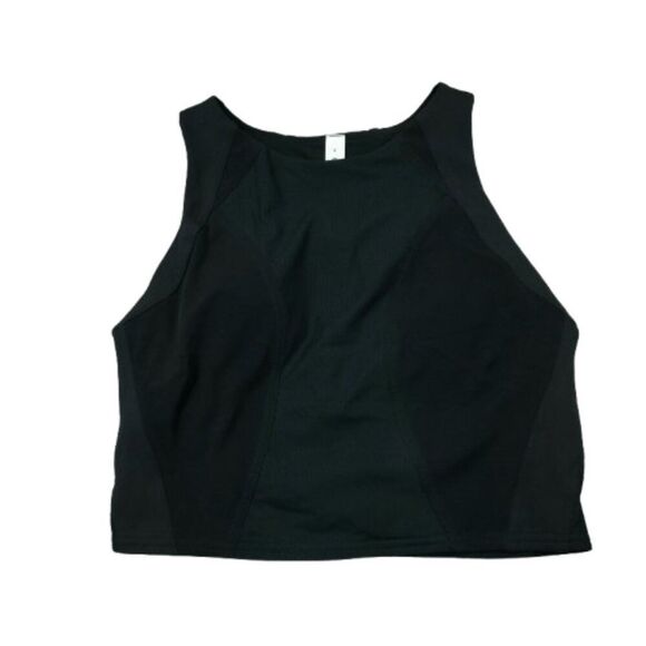 Lululemon Mesh Panelled Training Shelf Tank Top Size 8 Black Lined - Picture 1 of 7